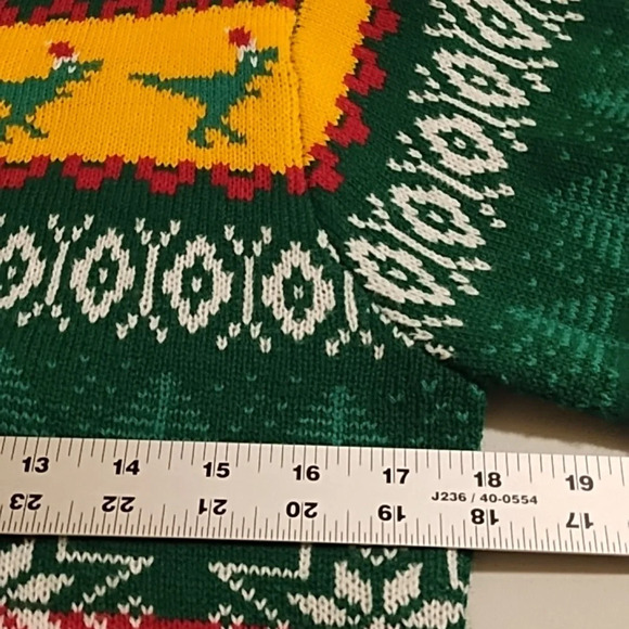 Holiday Time Ugly Dinosaur Fair Isle Sweater Small 36-36 - Picture 4 of 8